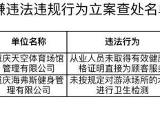 重庆两家游泳场所被立案查处